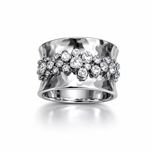 ⚜️ Elegant Silver Floral Ring